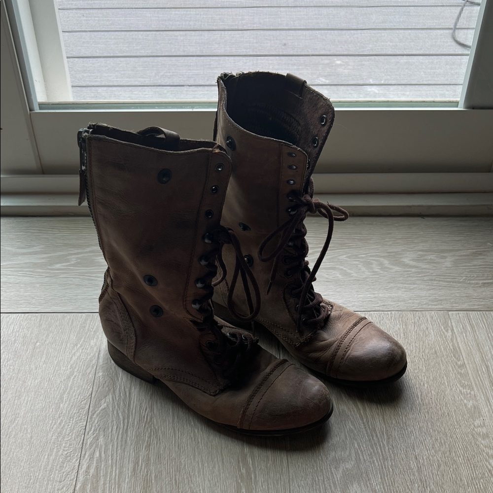 Brown Leather CombatBoots